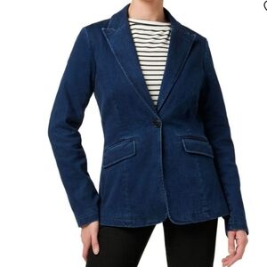 Joe's Jeans Indigo Denim Single-Button Blazer